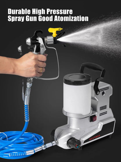 Nueva máquina pulverizadora de pintura sin aire multifuncional de 1200 W, pistola pulverizadora eléctrica portátil pequeña de 2 L, alta potencia para pintura doméstica. 