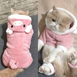 Cute Animal Dog Cat Costume Small Dogs Cat Winter Warm Pet Jumpsuit Pajama for Yorkies Poodle Overalls Puppy Mascotas Clothes