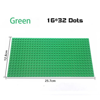 Placa base de 32 x 32, 16 x 32, 16 x 16 puntos, bloques de construcción, placa base de plástico para bricolaje, accesorios de ladrillo clásicos, juguete para niños