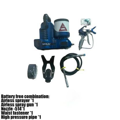SUPRIHOO-Airless Pulverizador com Bateria De Lítio, Ajustável, Conveniente Látex Pintura Pulverização, Pintura Rastreamento, 6 Velocidade