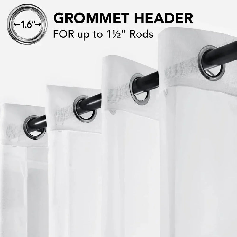 Sheer Curtains for Bedroom Windows Casual Solid White Yarn Tulle Curtain for Nursery/Living Room Kitchen Window Treatments