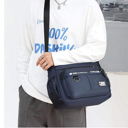 Men's Messenger Crossbody Shoulder Bags Men Small Sling Pack For Work Business Waterproof Oxford Packs Satchel Purse