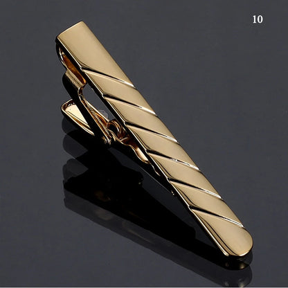 New Metal Silver Color Tie Clip For Men Wedding Necktie Tie Clasp Clip Gentleman Ties Bar Crystal Tie Pin For Men's Accessories