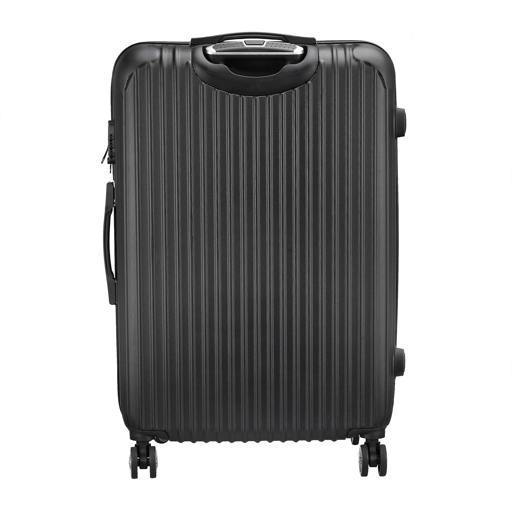 Anajqaqia 3 Pieces Suitcase Set, Hard-Shell Luggage Set Made of ABS, with  Combination Lock Hand and Telescopic Handle, Black