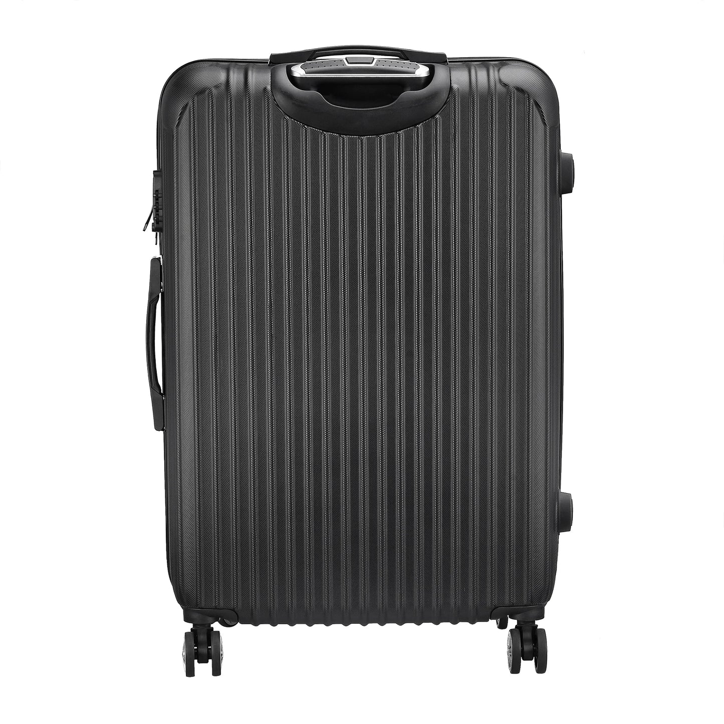 Anajqaqia 3 Pieces Suitcase Set, Hard-Shell Luggage Set Made of ABS, with  Combination Lock Hand and Telescopic Handle, Black