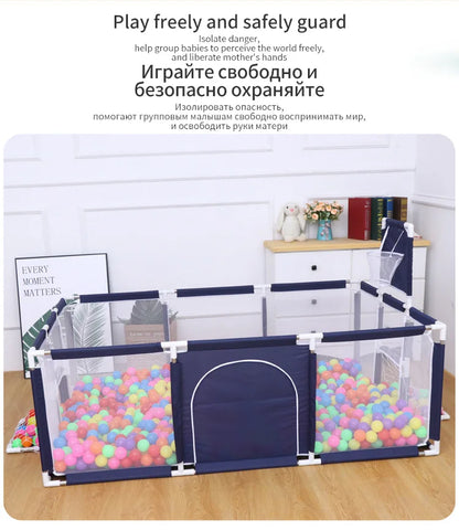 New Arrival Baby Playpen For Children Safety Barrier For Newborn Playground Basketball Ball Pit Playpen Indoor Baby Playground