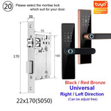 H4 Tuya Electronic Lock Wifi Smart Door Lock Fingerprint Lock Password IC Card Key USB Charge For Smart Home