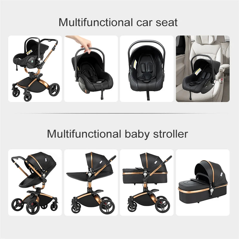 Cochecitos 3 en 1, cochecito de bebé, asiento de coche, cochecito de viaje, cochecito para recién nacidos, paisaje alto, artículos para madres, niños y bebés.