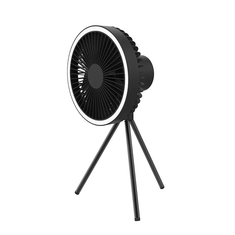 2024 New Portable Tripod Camping Fan 10000mAh USB Rechargeable Multifunctional Mini Outdoor Tent Wireless Ceiling Electric Fan