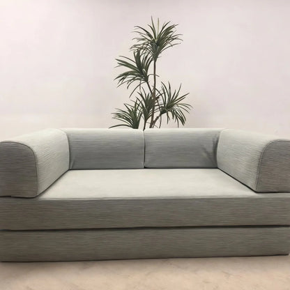 Italian Compressed Sofa Minimalist Retro Corduroy Sofa Bed Lounge Modular Couch Foldable Washable Customizable for Living Room