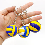 1xFashion PVC Volleyball Keychain Ornaments Business Volleyball Gifts Beach Ball Sport For Players Men Women Key Chain Gift 2024