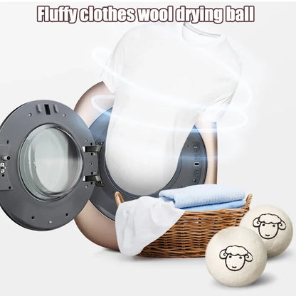 1/3/6PCS Wool Dryer Balls Fabric Virgin Reusable Softener Laundry 5cm Dry Kit Ball Practical Home Washing Balls Wool Dryer Balls