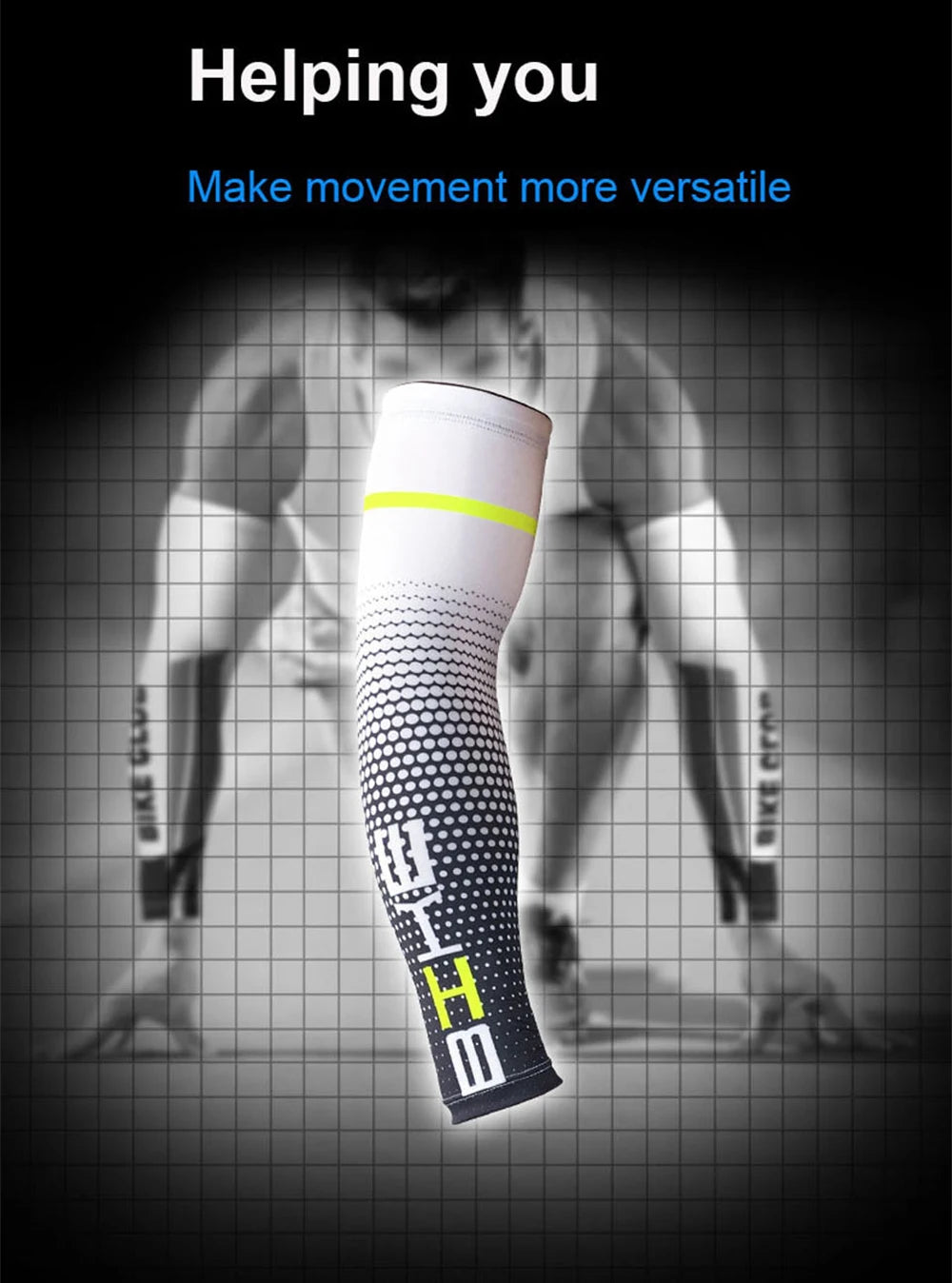 1 Pair Unisex Cycling Running Sports Sleeve Arm Cooling Sleeves UV Sun Protection Cuff Cover Protective Elastic Arm Sleeves New