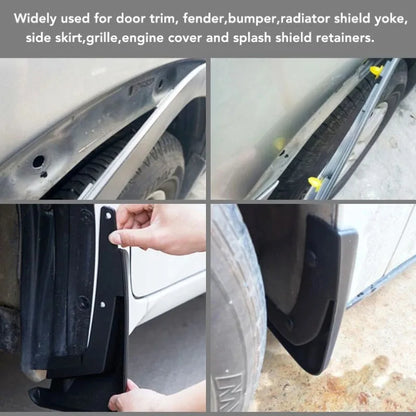 Kit de 100 clips de sujeción para coche, remaches para guardabarros, pasadores de retención para carrocería, remaches para parachoques, paneles de puerta, clips de retención para coche.