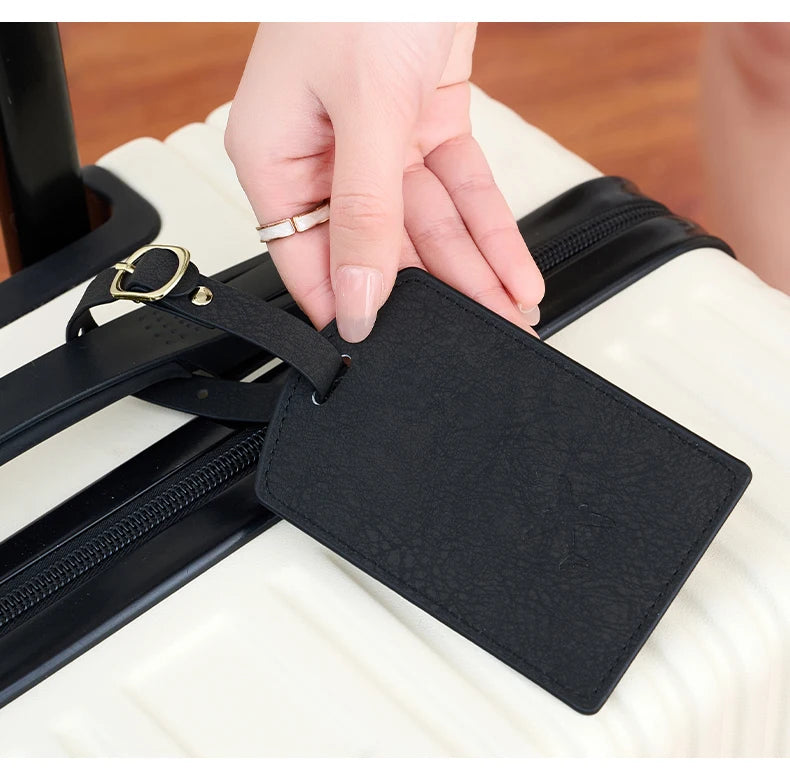 Fashionable new PU luggage tag, boarding pass for overseas travel, luggage tag, anti-loss name card, luggage tag