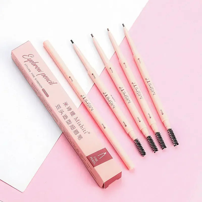 1Pc Ultra Fine Double-Ended Eyebrow Pencil Waterproof Sweat-proof Long Lasting Professional Eye Makeup for Women Wholesale 1.5mm