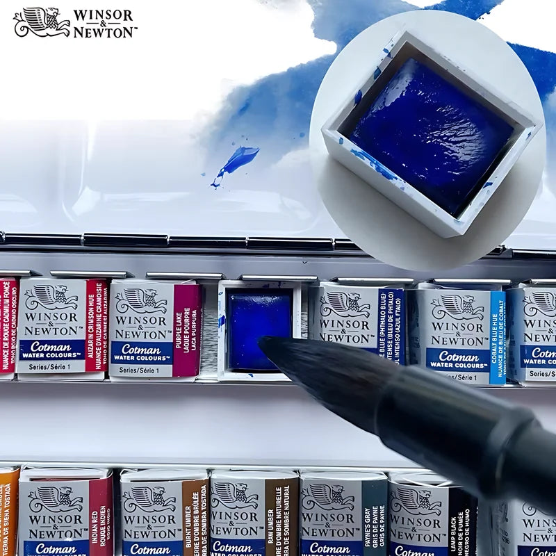 Winsor & Newton Cotman High-Quality Watercolor Paint 24-Color Half-Pan Artist Art Student Special Sketch Paint Set