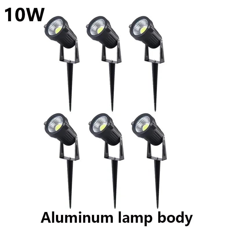 Iluminação led para jardim, 3w, 5w, 10w, 15w, área externa, lâmpada para gramado, à prova d'água, terraço, decoração de jardim, caminho, holofotes, ac220v, 110v, dc12v