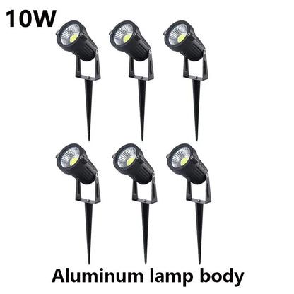 Iluminação led para jardim, 3w, 5w, 10w, 15w, área externa, lâmpada para gramado, à prova d'água, terraço, decoração de jardim, caminho, holofotes, ac220v, 110v, dc12v