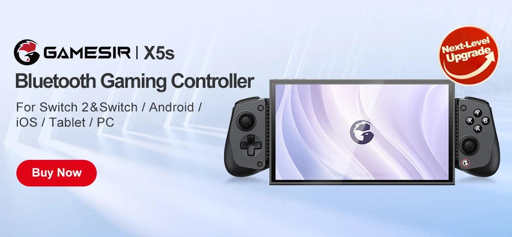 GameSir X5 Lite Mobile Phone Gamepads for iPhone 16 15 Series iPad Mini Android Tablet Controller Hall Effect Joysticks Design
