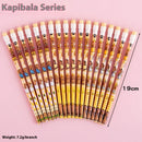 10Pcs/Lot Cute Cartoon HB Pencil With Big Rubber Kawaii Capybara Pony Pencils Student Kids Writing Pen School Stationery Gifts