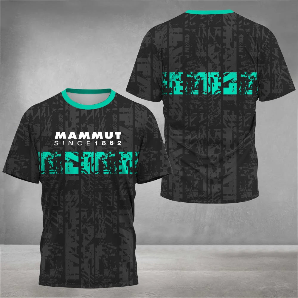 Camiseta de senderismo para hombre, con diseño impreso en 3D, ideal para escalada en pared, trail running, camping y drifting.