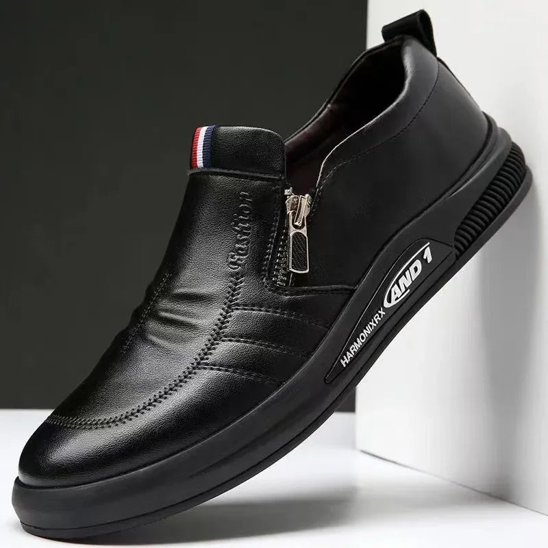 Casual Leather Shoes Men Loafers Trend Brand Business Shoes Autumn Slip-on Flat Men's Sneakers Comfortable Moccasins Zapatos Hombre