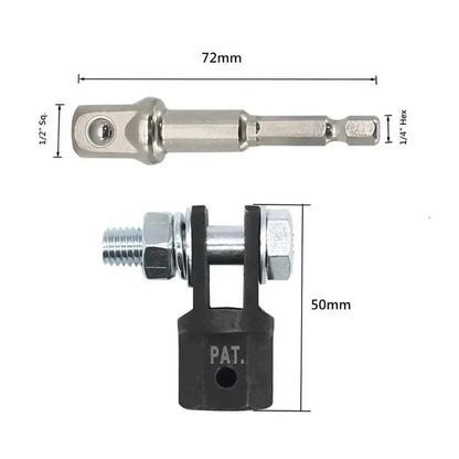 Adaptador de gato de tijera de 1/2 pulgada, adaptador de acero al cromo vanadio, llave inglesa, herramienta para taladro de gato automotriz, adaptadores para taladros de impacto, enchufe