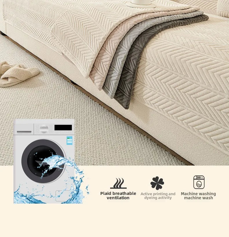 1PC Velvet Thicken Sofa Seat Cover Nordic Universal Sofa Cushion Slipcover Anti-slip L Corner Couch Towel Mat for Living Room