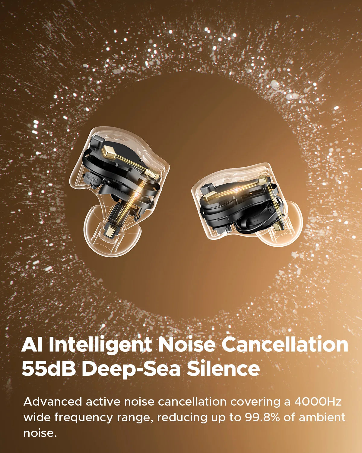 SoundPEATS H3 Wireless Bluetooth Earbuds Hybrid 3 Driver HiFi 55dB Adaptive ANC Headphones with LDAC aptX Lossless Hi-Res Audio