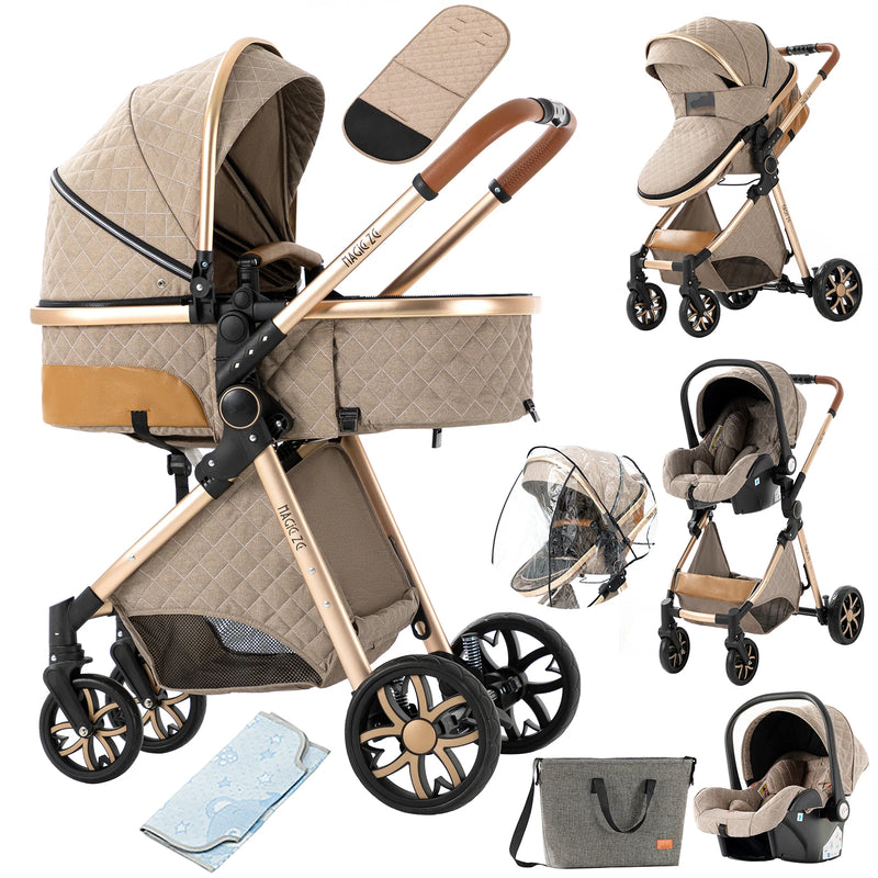 Baby Stroller Baby 3 in 1 Stroller Baby Lightweight Cars High Landscape Luxury Carriage for Newborn Travel Pram Portable Trolley