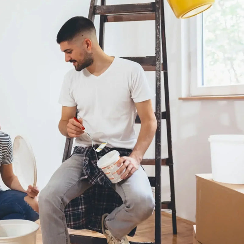 4 Inch Paint Roller Cover Rollers Brush for Painting Cabinet Home Tool Kit Proffesional DIY Wall Corner Ceilings Painting Brush