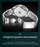 OLEVS 2870 Men's Watch Top Brand Luxury Watch for Men Original Waterproof Stainless Steel Chronograph Moon Phase Date Rota Dial