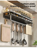 Aluminum Kitchen Rack Kitchen Shelf Toilet Storage No Drill Hanging Rack Bathroom Organizer Hang on the Wall Kitchen