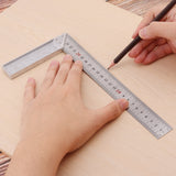 Stainless Steel 250mm/300mm Aluminum Alloy Square Ruler Right Angle Measuring Rule Tool Angle Square Ruler 90 Thickened Handle