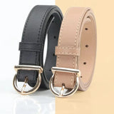 Women's Belt Fashion Pin Buckle Thin Belt Genuine Luxury Soft Belt Women With Cargo Pants Jeans Windproof Belt PU Leather Belt