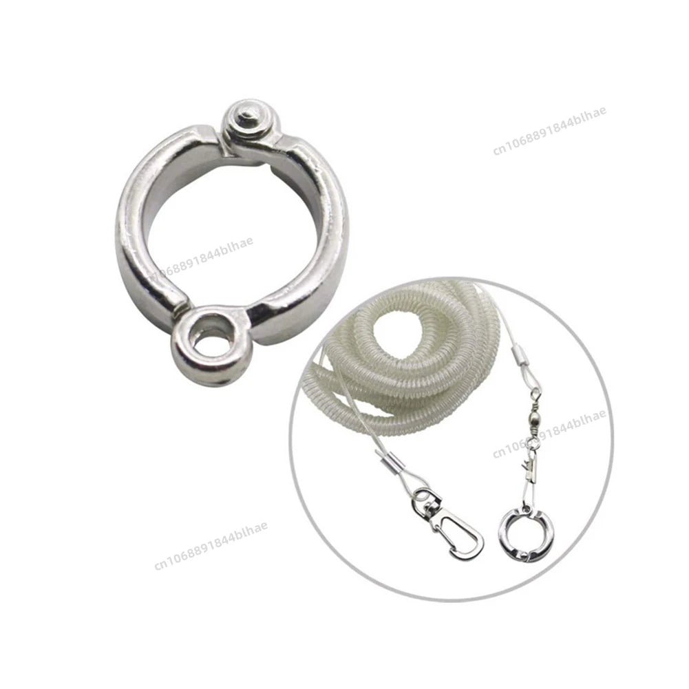 Bird foot Chain Parrot Anti-flying Traction Rope Bird Feet Bracelet Alloy Foot Ring Pet Bird Flying Travel Training Leash