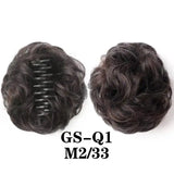 Coque despojado com piranha claw clip aplique de cabelo cacheado