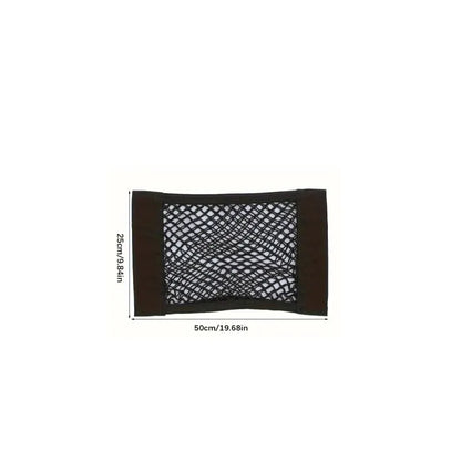 Universal Car Storage Bag Double Mesh Trunk Storage Net, Car Built-in Storage Bag, Car Fire Extinguisher Fixed Net