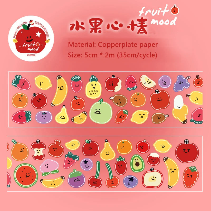 1Pc Sign In Mood Series Washi Tape Kawaii Paper Decorative Collage Adhesive DIY Scrapbooking Hand Made Masking Child Stationery
