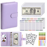 New A6 Budget Plan Notebook Cash Envelope Saving Money 6-Hole Binder for Financial Management A6 Loose-Leaf Notebook Binder