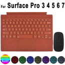 Trackpad Keyboard for Microsoft Surface Pro 3 4 5 6 7 8 9 X Backlit Russian Spanish Arabic Portuguese French Hebrew Keyboard