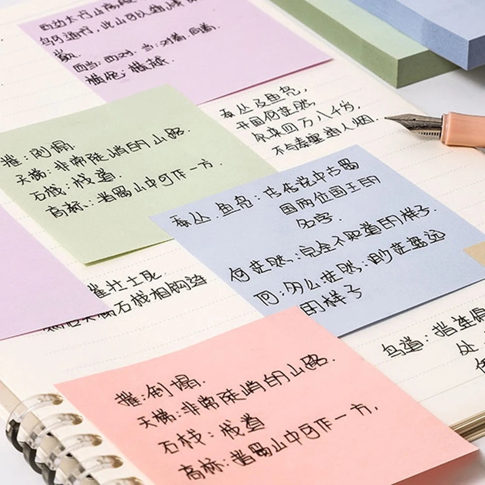 100 Sheets Colorful Posted It Memo Sticky Notes Pads Posits Stationery Paper Stickers Notebook School Office Planner Message Sticker
