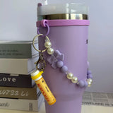 Portable lip gloss electronic pen pendant lip gloss keychain 13mm silicone ring