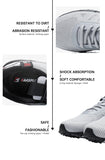Baasploa Men Running Shoes Mesh Breathable Sport Shoes For Men Fashion Lightweight Casual Sneakers Non-Slip Lace Up Plus Size 50