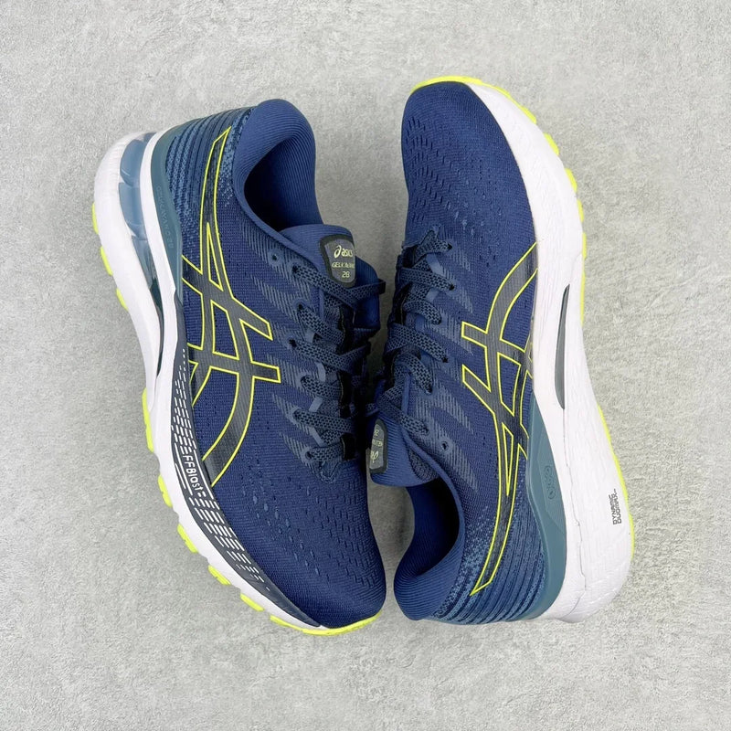 Zapatillas de running todoterreno originales Asics Gel Kayano 28 para hombre, amortiguación, estabilidad y transpirables.