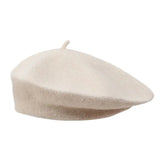 Fashion Warm Winter Wool Berets Hat Retro Solid Color French Artist Hat All Matched Elegant Plain Cap Lady