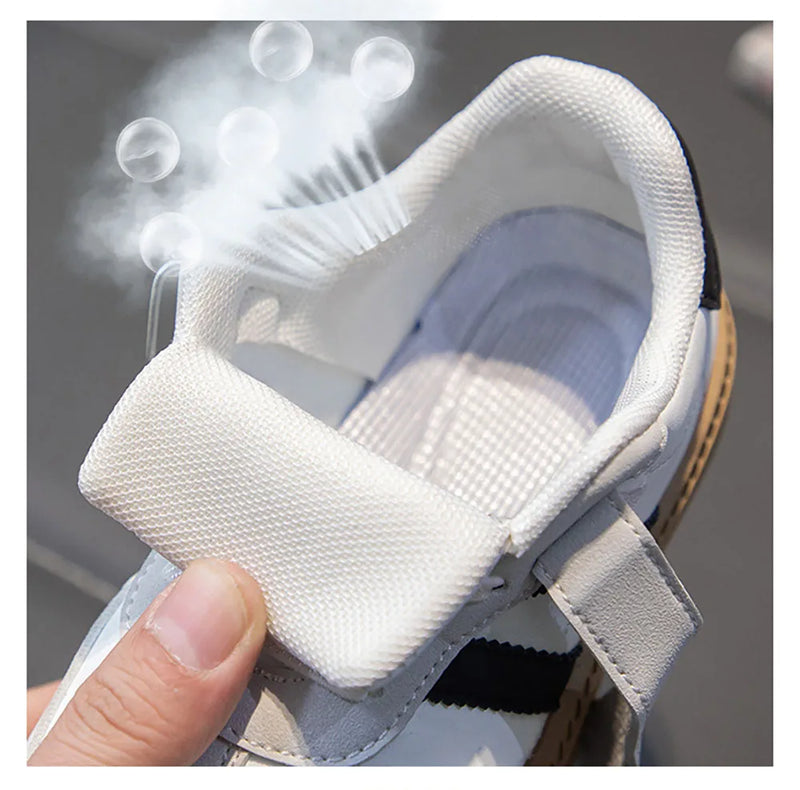 Sapatilhas de sola macia antiderrapantes para crianças, tênis, estilo coreano, tendência da moda, calçados esportivos para meninos, outono