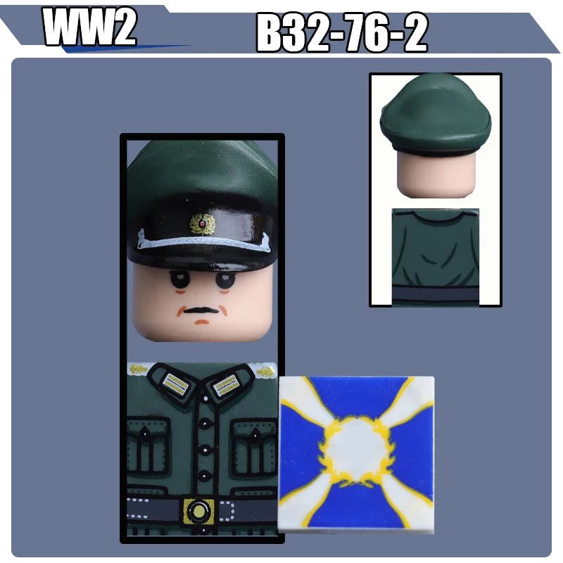 WW2 Military Soldier Figures Building Blocks Soviet British Army German Camouflage Warrior Infantry Accessories Bricks Toys Gift