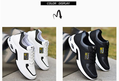 Zapatillas de running para hombre, transpirables, con amortiguación de aire, con cordones, antideslizantes, para exteriores